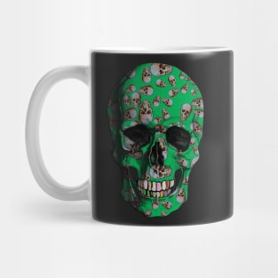 Happy Skull Random Pattern (Green) Mug